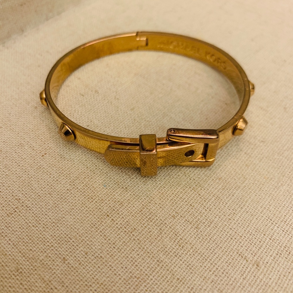 Michael Kors Rose Gold Astor Stud Buckle Bangle